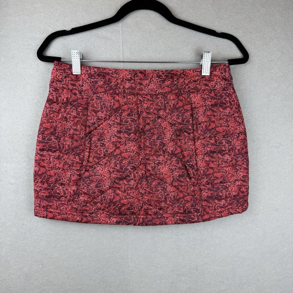 Smartwool Smartloft 120 Puffer Skirt coral pink snakeskin size XS zip front mini - Picture 7 of 7